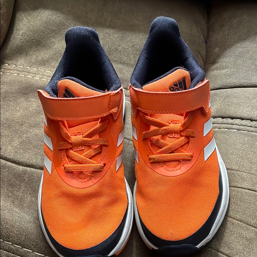 Adidas Orange and Navy Sneakers with Sporty Design